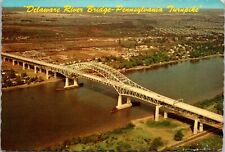 Postcard  Delaware River Turnpike Bridge Pa Worlds Greatest Highway  [ea] picture