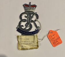1953 Coronation 4.5” Queen Elizabeth ER License Topper Badge *Read* 👸 picture
