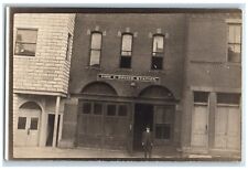 c1910's Fire And Police Station Brick Building RPPC Unposted Photo Postcard picture
