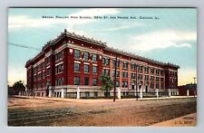 Chicago IL-Illinois, Wendel Phillips High School, Antique, Vintage Postcard picture