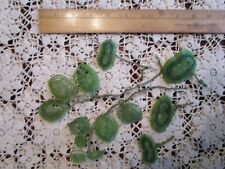 Vintage Hand Beaded Leaves - 2 Stems and  3 Individual Leaves picture