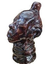 Vintage Handmade Indigenous African Zimbabwe Bust Sculpture Statue Heritage  picture