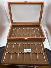 Premium Wooden Lacquer Collection Display Case 24 Slots - For Zippo Lighters picture