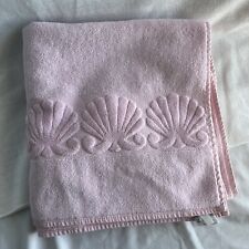 Vintage J'Aime One Bath Towel Pink Sea Shells Design 44”X 21.5 100% Cotton picture