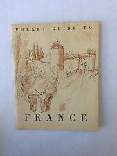 WWII Booklet 1944 Pocket Guide To France Book French Military VTG WW II War WW2 picture