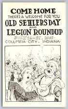 Old Settlers Day and Legion Roundup Columbia City IN PostCard July 1968 picture