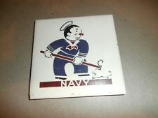Vintage Kemper Thomas Charm Plaques Tile #804 Victory Series NAVY picture