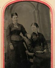 C.1880s Tintype Greenville IL McFerrins Art Gallery Fashionable Ladies Women T61 picture