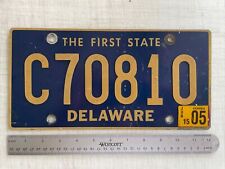 Vintage Riveted 2005 Delaware License Plate Tag C70810 picture
