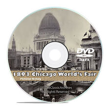 Chicago World's Fair 1893, Columbian Exposition, 50+ Vintage Books Video DVD V40 picture