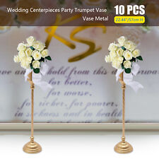 10 Pcs Vase Metal Wedding Centerpieces Party Trumpet Vase 22.44