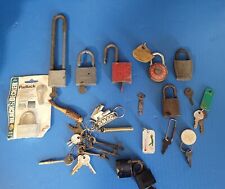 Lot of Vintage Padlocks Locks Almont American Slaymaker Chicago 4 can open picture