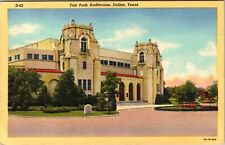 Dallas TX-Texas, Fair Park Auditorium, Exterior, Vintage Postcard picture