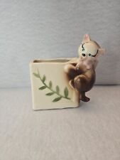 Vintage Ceramic Planter Cat Kitten Climbing Wall 6.5