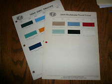 1964 Studebaker 1964 GMC Truck ZAC-LAC Color Chip Paint Samples  picture
