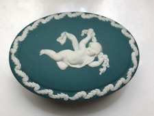 Wedgwood Jasperware Porcelain Turquoise Trinket Box picture