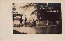 RPPC Haskins OH Ohio Vollers Park Bridge Early 1900s Photo Vtg Postcard A41 picture