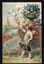 TO ONE I LOVE 1910 VALENTINE dove letter Cupid * posted BUTTE MT to Minneapolis picture