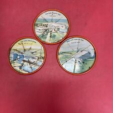 1939 New York World's Fair Lithographed Metal Coasters Lot 3 picture