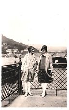 TWO LADIES ON CANNAL.VTG 1928 REAL PHOTO POSTCARD RPPC*A29 picture