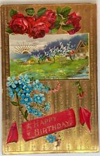Antique Happy Birthday Postcard Early 1900's picture