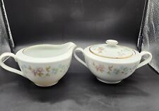 Valmont China BOURDEAUX pattern Japan Creamer & Covered Sugar Bowl Set  picture