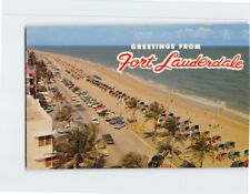Postcard View of the cabana lined beach Greetings From Fort Lauderdale FL USA picture