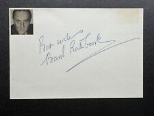 BASIL RATHBONE Autograph Actor John Verzi Sherlock Holmes picture