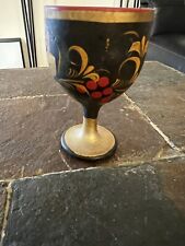 Vintage Russian Traditional Wood egg shot Cup picture