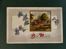 Collectible Antique Embossed Postcard “Best Wishes” Stamped Sander picture