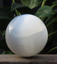 Huge Polished Selenite Crystal Sphere Stunning Natural Glow 1.16 Kilograms picture