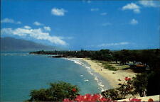 Kihei Maui Hawaii Kamaole Beach Park white sand tropical scene vintage postcard picture