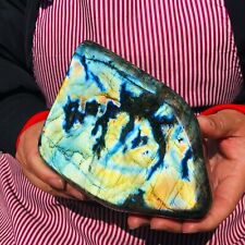 4.04LB Natural Gorgeous Labradorite Quartz Crystal Stone Specimen Healing picture