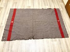 Vintage 1941 WWII Authentic Swiss Army Wool Blanket 2x1.4m WW2 w/ Medaillon picture