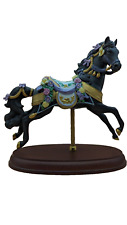 1993 Vintage Black Lenox Carousel Midnight Charger Horse RARE picture