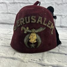 Rare Vintage Jerusalem masonic  shriners fez hat. Israel. picture