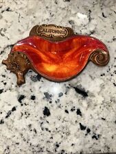 Vintage Treasure Craft Sea Horse California Trinket Dish Ashtray Candy Tray USA picture
