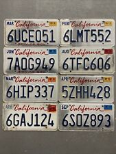 10 CALIFORNIA LICENSE PLATES LIPSTICK💄 STYLE RANDOM LETTERS/NUMBERS CRAFT GRADE picture