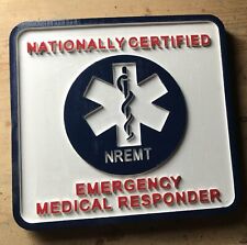 Nationally Certified Emergency Responder 3D routed patch Plaque sign carved picture