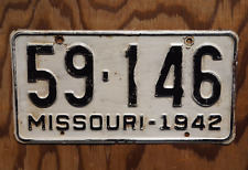 1942 MISSOURI License Plate # 59 - 146 picture