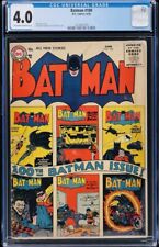 BATMAN #100 CGC 4.0 1956 Classic Golden Age Cover Off White to White Pages RARE picture