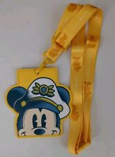 Disney Cruise Line Castaway Club Gold Captain Mickey Lanyard ID Holder Brand NEW picture