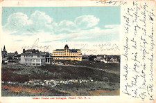 1909 Ocean House & Cottages Watch Hill RI post card picture