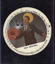 1954 Dixie Lid, Guy Mitchell, Shurtleff's Ice Cream Ad, VG-EX picture