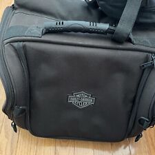 Harley Davidson Large Heavy Canvas Bag/with Small Carry Bag picture