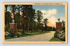 Postcard Georgia Benning GA Army Infantry School 1943 Posted Linen picture