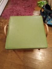 VTG Mid Century Modern Green Footstool Ottoman Hassock Retro 1960's Unique picture