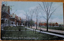 FORT ETHAN ALLEN, VERMONT    Officers' Row    Vintage  VT Postcard picture