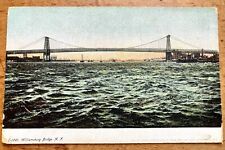 Early Williamsburg Bridge New York NY Antique Postcard Unused Clean Brooklyn NYC picture
