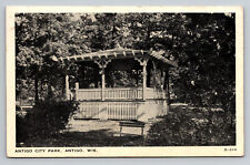 Antigo Wisconsin City Park Gazebo WI c1942 Postcard picture